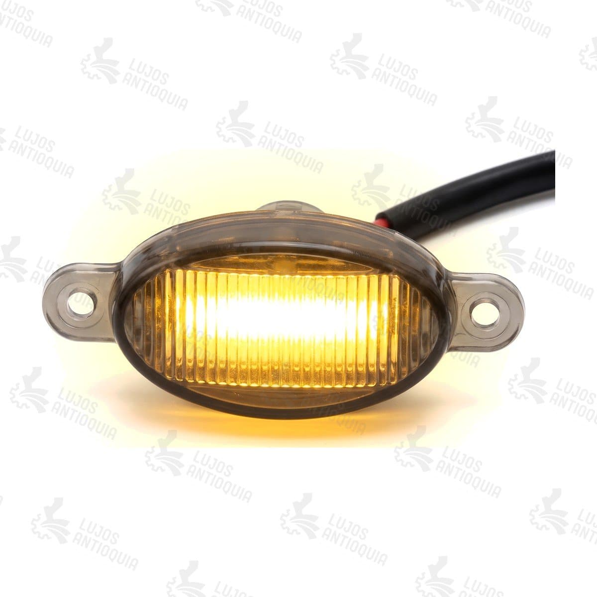 Juego de 4 luces LED amarillas para persiana, encendida en luz amarilla