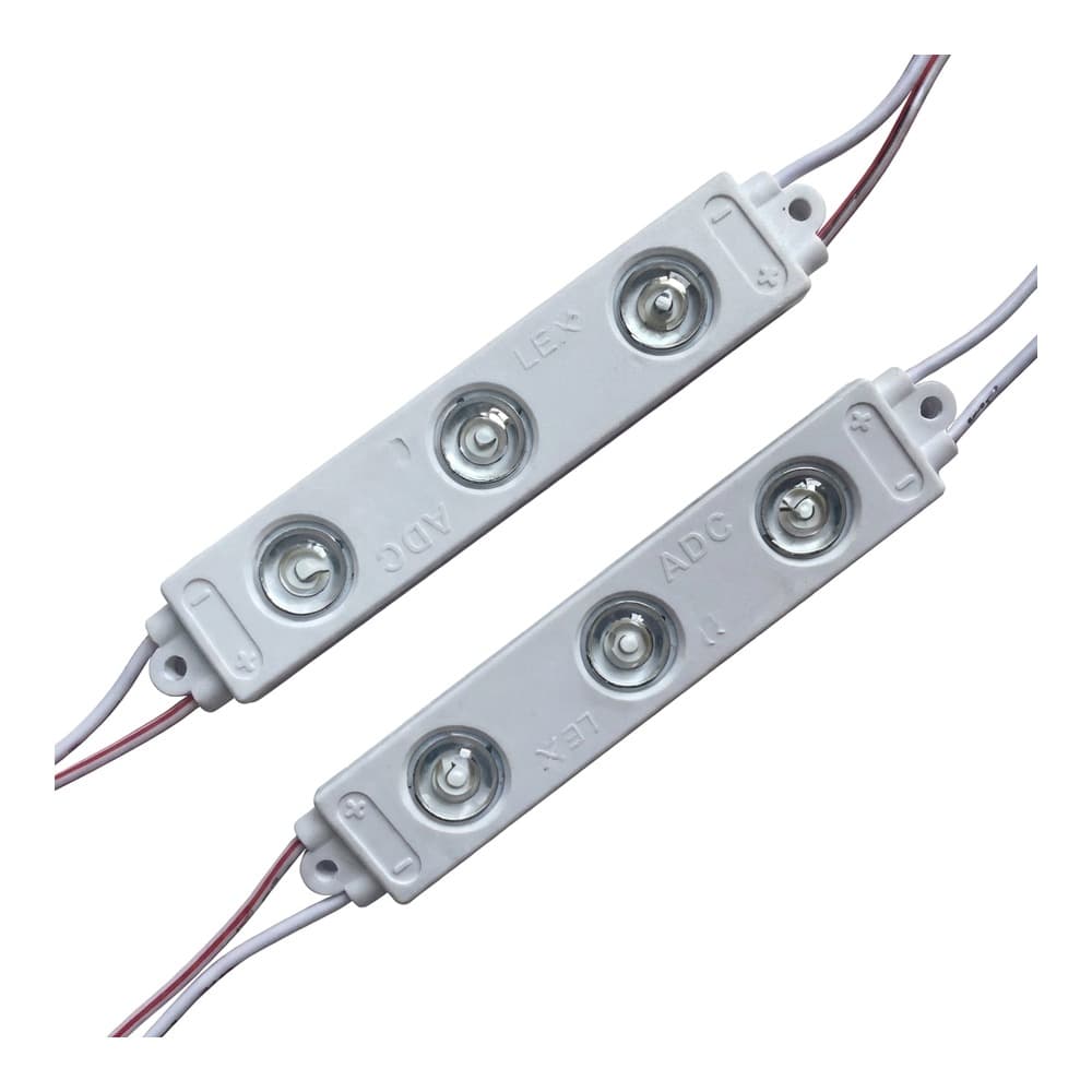 Módulo 3 LED 12V tipo americano blanco