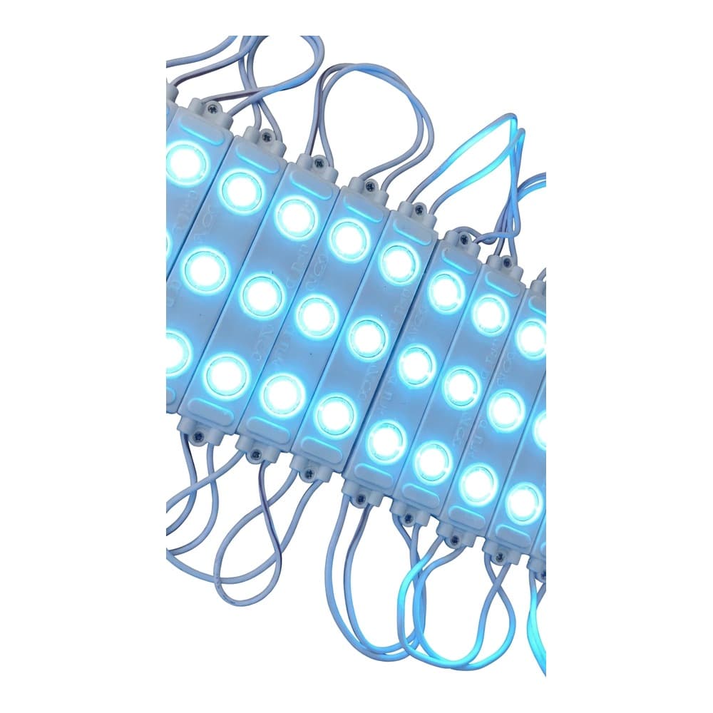 Módulo 3 LED 12V tipo americano azul hielo