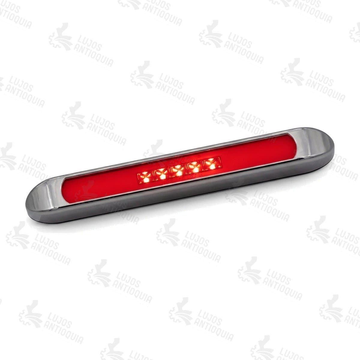 Regleta neón pequeña con aro Roja