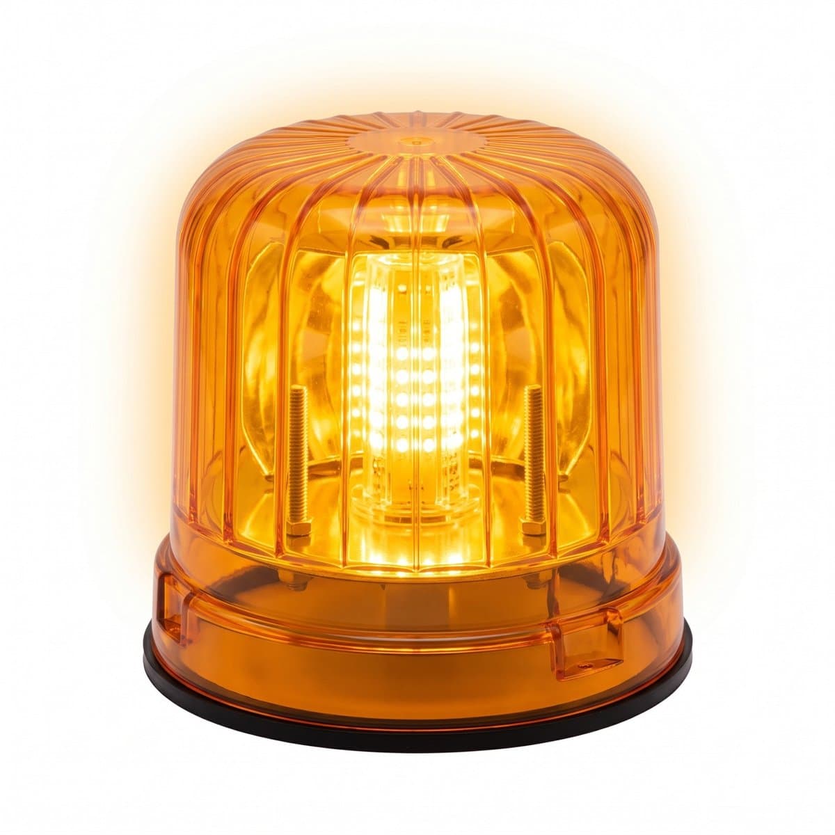 Licuadora tipo sol LED amarilla encendida