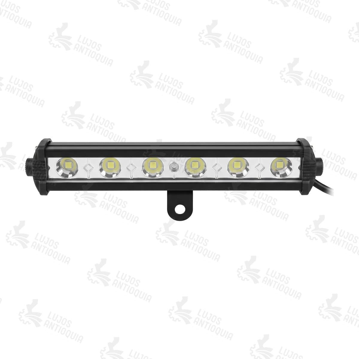 Exploradora LED 6 LED slim luz blanca y ámbar, vista de frente