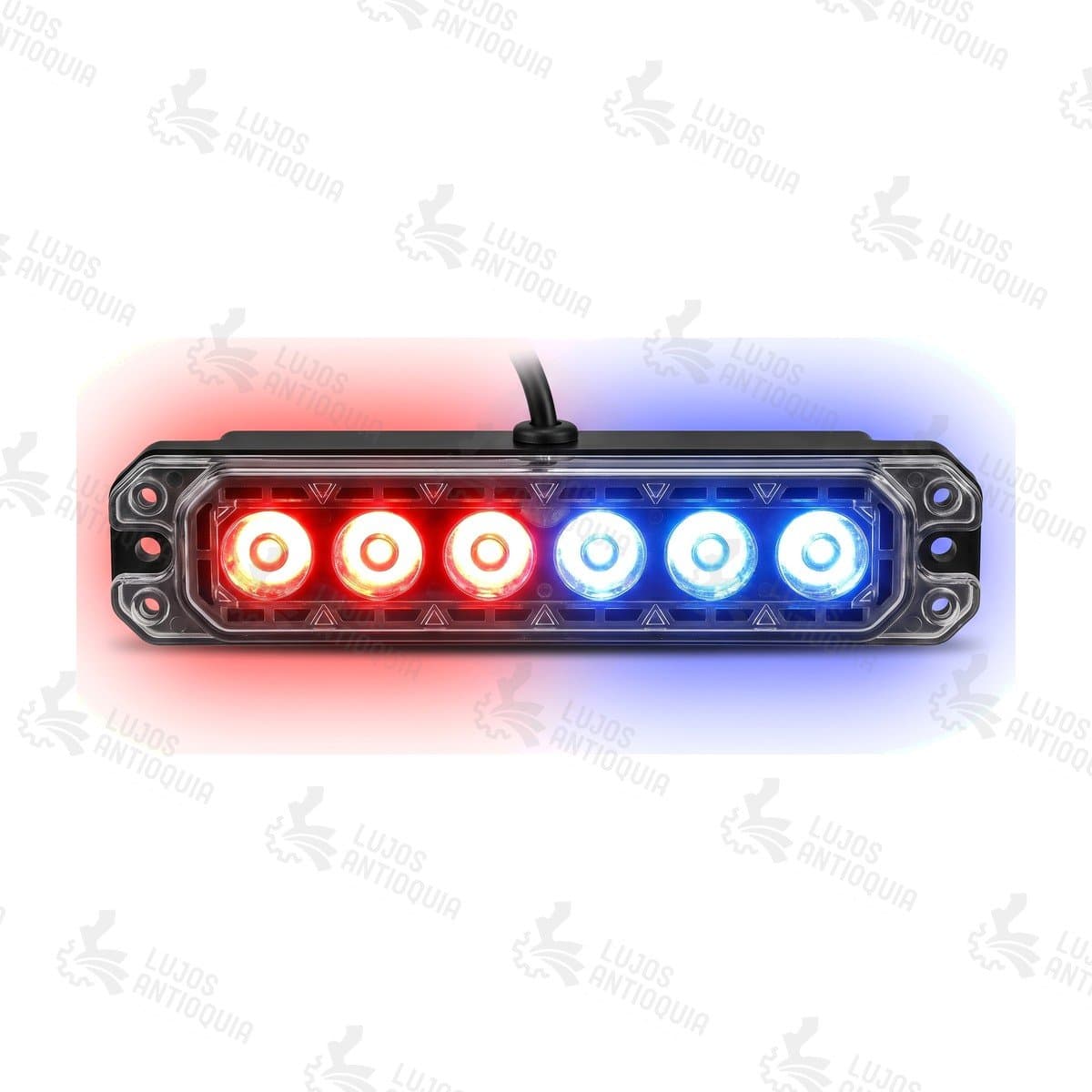 Exploradora federal luz roja y azul, encendida en rojo y azul